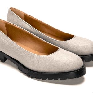New NAE Lili Piñatex Grey women's ballerina vegan shoes